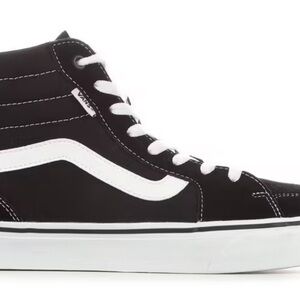 Vans Women’s Classic Black and White High-Top Sneakers Size 8 USA